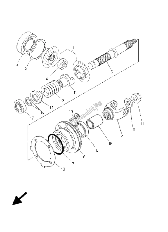 Tutte le parti per il Marcia Centrale del Yamaha XVS 650A Dragstar 2001
