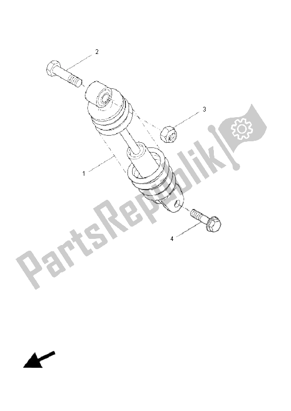 Alle onderdelen voor de Achtervering van de Yamaha EW 50N Slider 2008