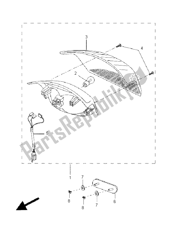 Toutes les pièces pour le Feu Arrière du Yamaha CW 50L 2011