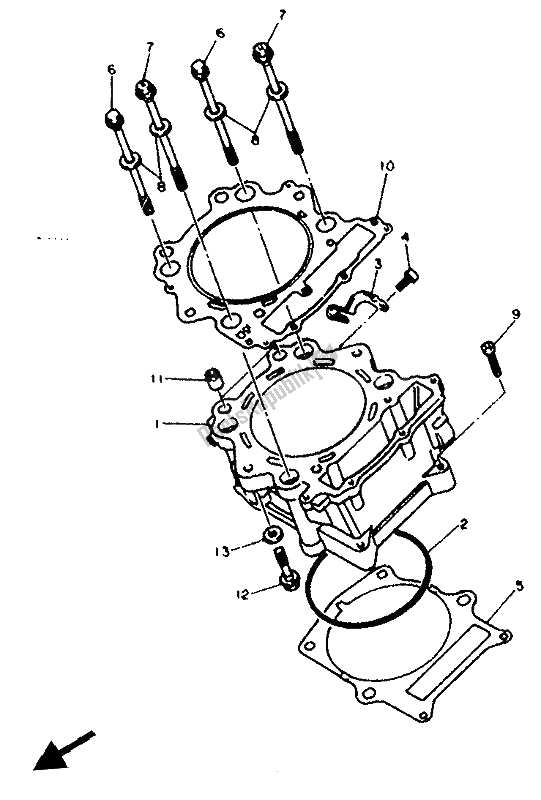 Wszystkie części do Cylinder Yamaha XTZ 660 Tenere 1992