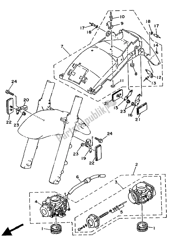 Todas las partes para Alternativo (chasis Del Carburador) (para At) de Yamaha TDM 850 1991