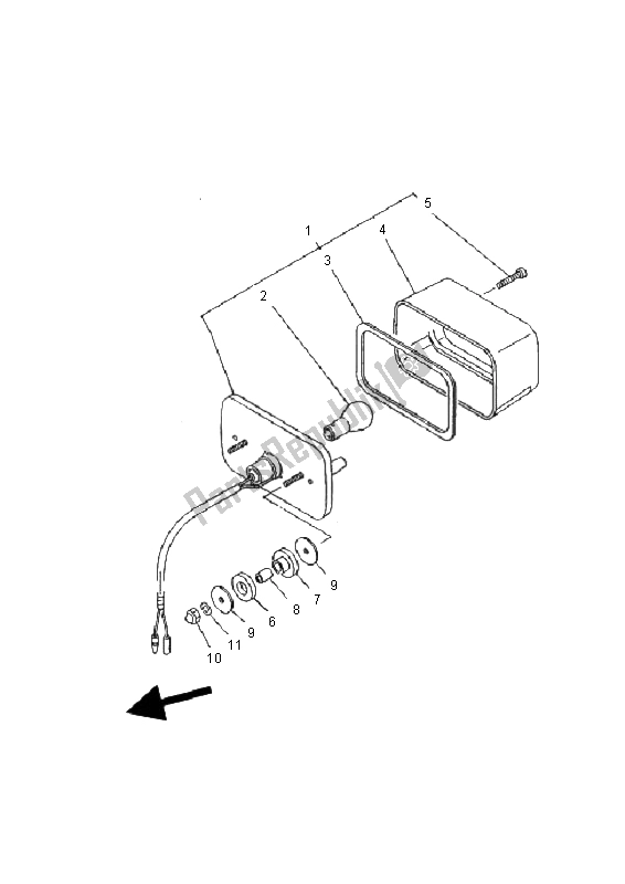 Todas las partes para Luz De La Cola de Yamaha YFM 250 FW Timberwolf 4X4 2001