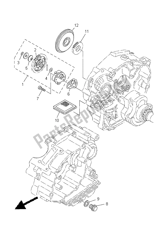 Wszystkie części do Pompa Olejowa Yamaha TT R 125 SW LW 2012