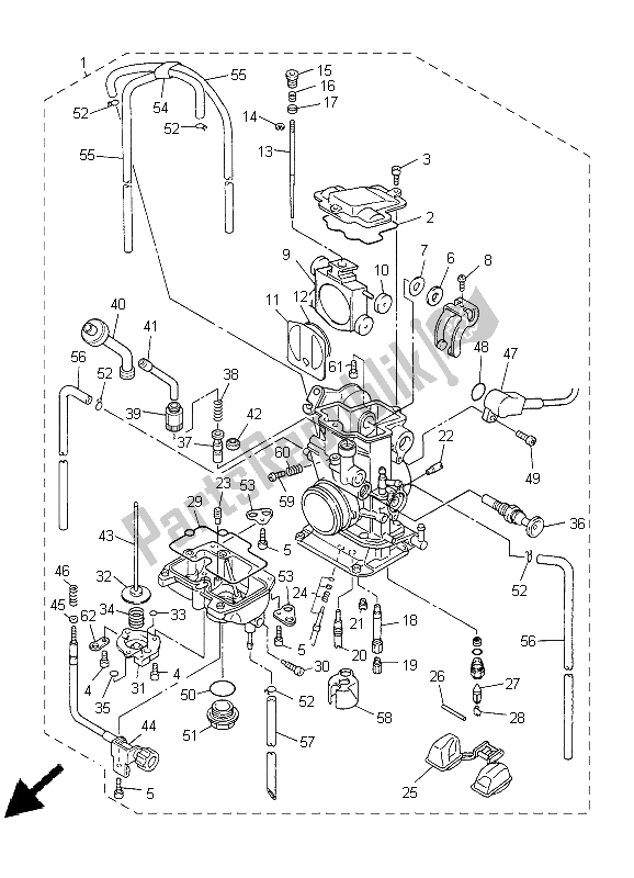 Todas las partes para Carburador de Yamaha YZ 250F 2005