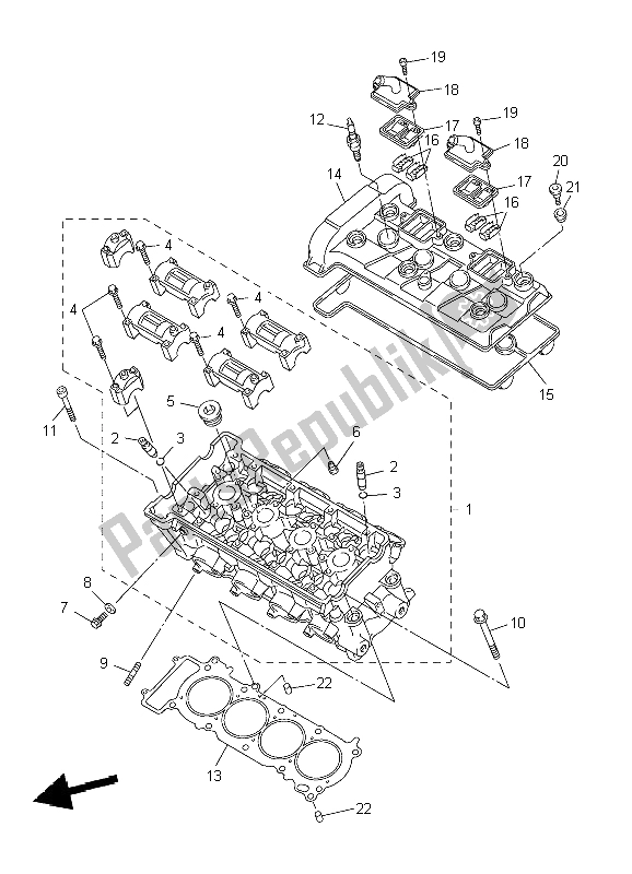 Wszystkie części do Cylinder Yamaha YZF R6 600 2004