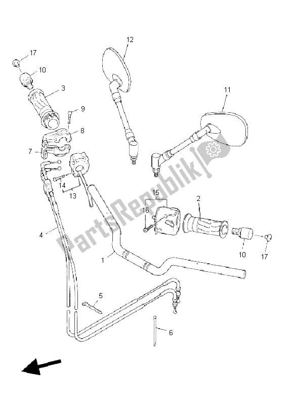 Toutes les pièces pour le Poignée Et Câble De Direction du Yamaha XJR 1300 2008