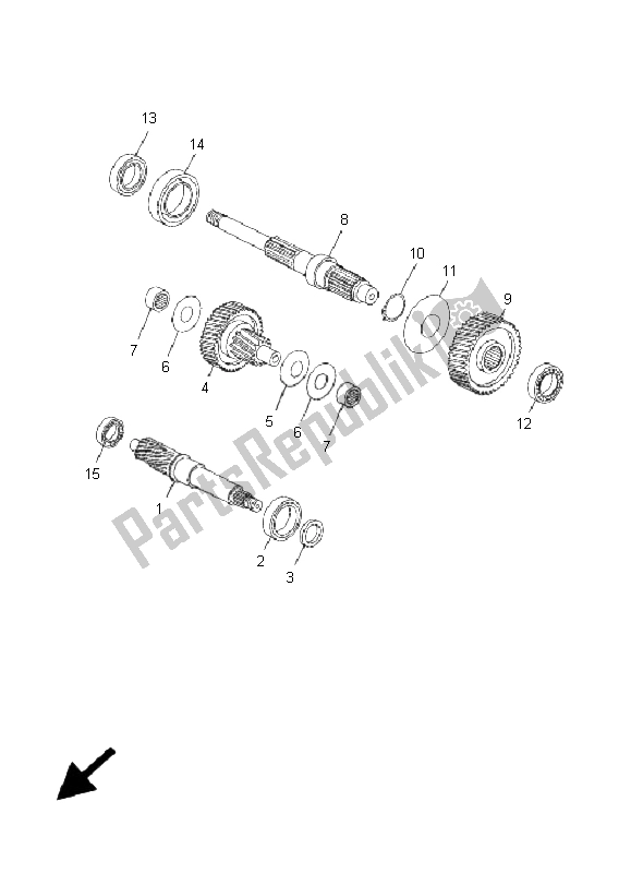 All parts for the Transmission of the Yamaha YP 125R X Maxi 2009