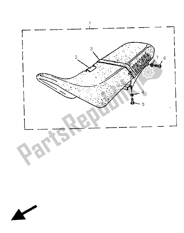 All parts for the Seat of the Yamaha TT 600E 1996