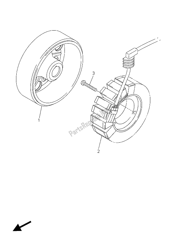 All parts for the Generator of the Yamaha FJR 1300 AS 2015