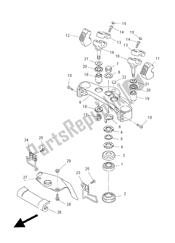 Todas las partes para Direccion de Yamaha XVZ 13 TF Royal Star Venture 1300 2000