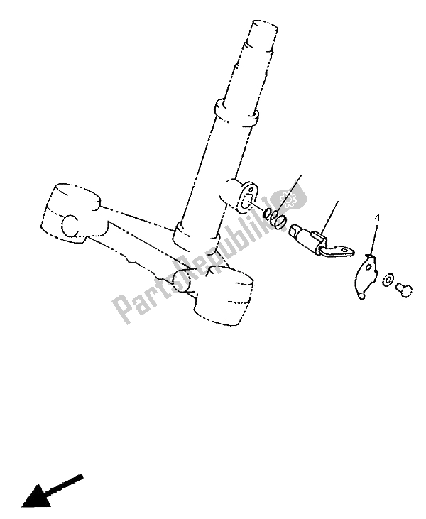 Todas as partes de Garfo Dianteiro Alternativo (barbatana, Nl) do Yamaha XV 250 Virago 1996