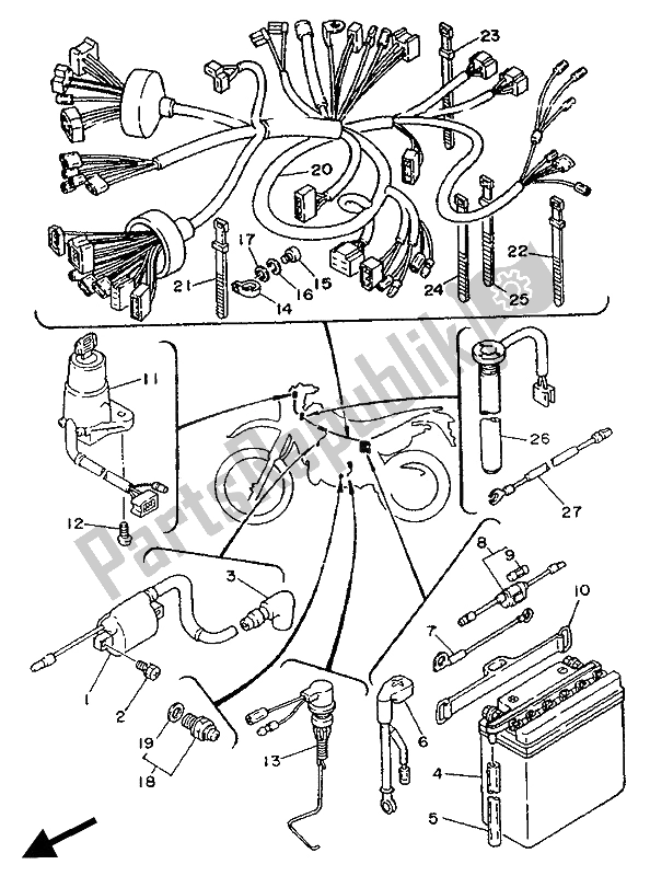 Tutte le parti per il Elettrico 1 del Yamaha DT 125E 1990