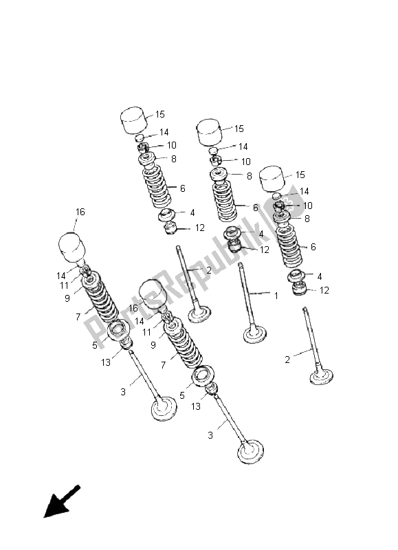 Tutte le parti per il Valvola del Yamaha FZ1 S Fazer 1000 2008