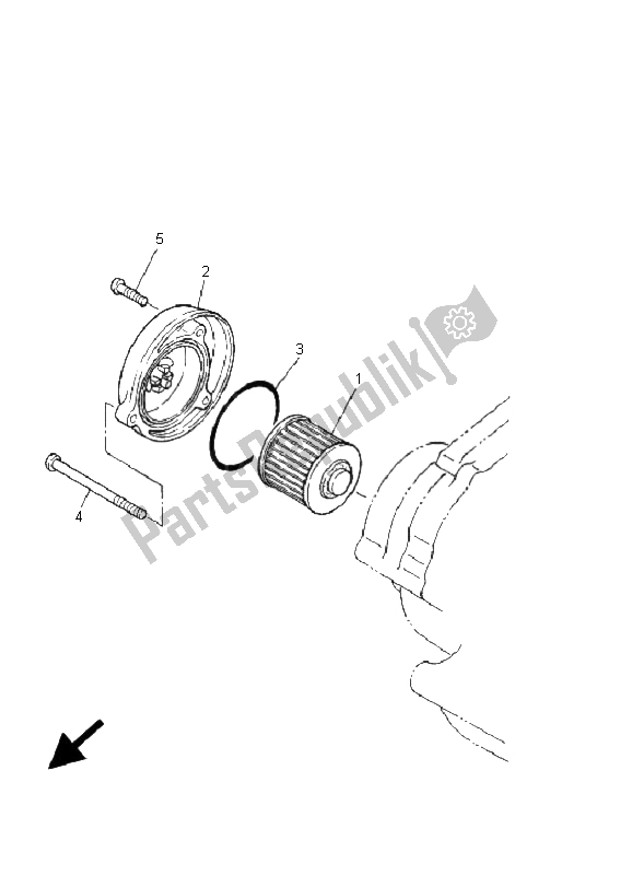 Tutte le parti per il Filtro Olio del Yamaha XVS 125 Dragstar 2001