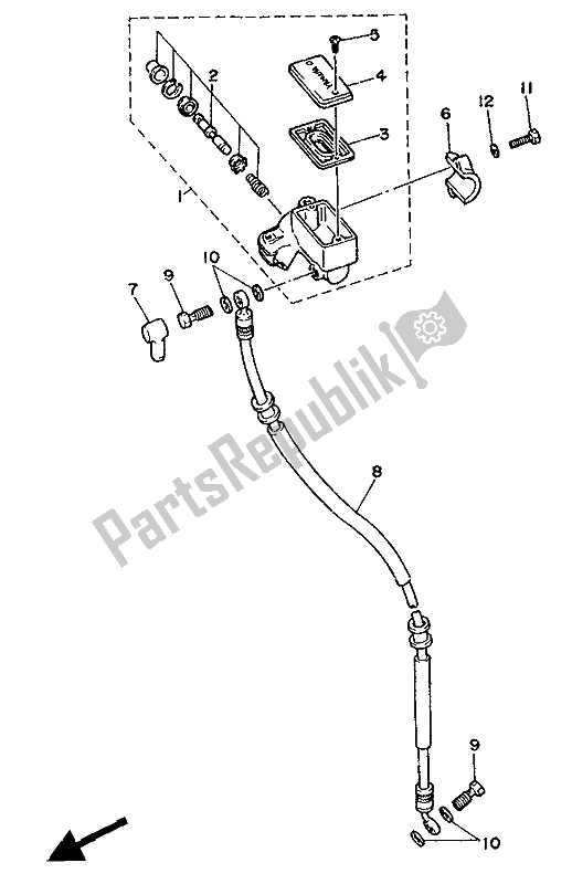 Wszystkie części do Alternatywny (podwozie) Yamaha XV 535 Virago 1990