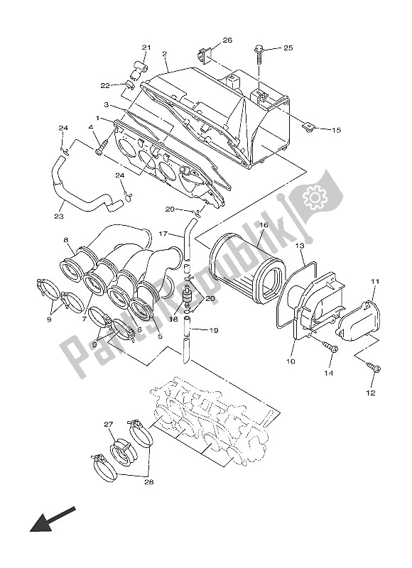 Todas las partes para Consumo de Yamaha FJR 1300A 2016