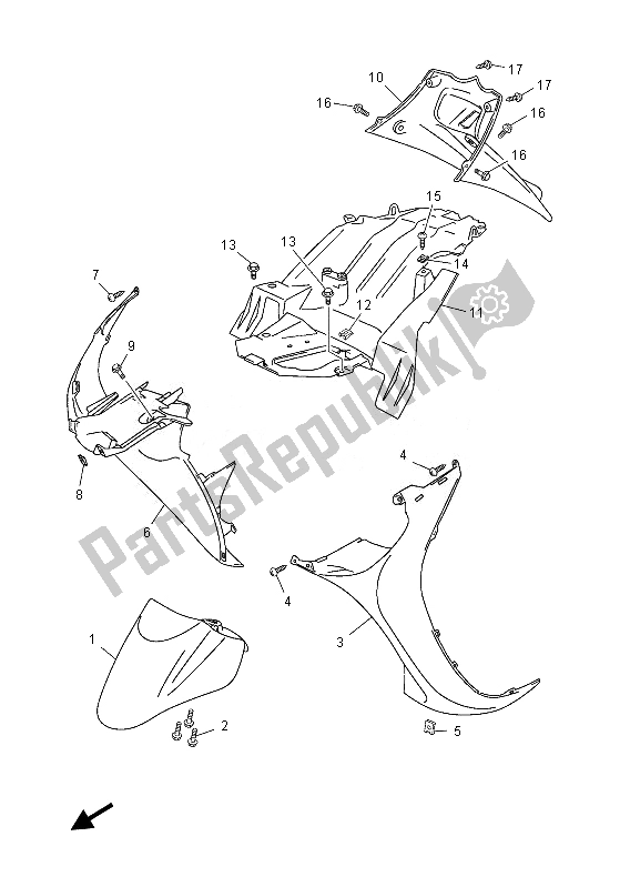 Todas las partes para Defensa de Yamaha YN 50 2013
