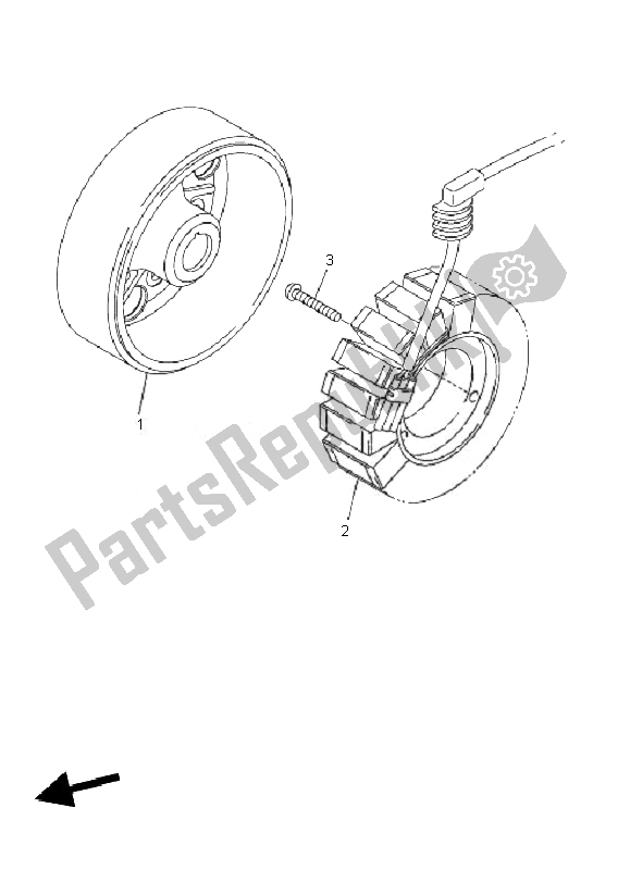 Todas as partes de Gerador do Yamaha FJR 1300A 2010