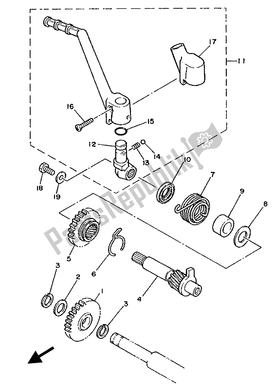 Todas las partes para Inicio de Yamaha YZ 125 1989