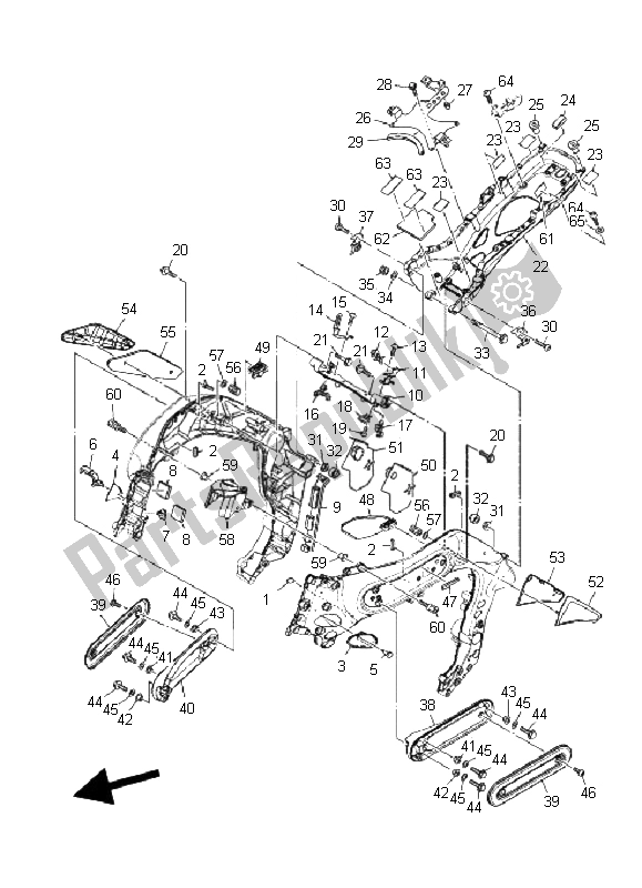 Tutte le parti per il Frame 2 del Yamaha MT 01 1670 2008