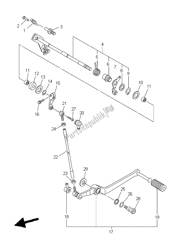 Toutes les pièces pour le Arbre De Changement du Yamaha YZF R6 600 2010