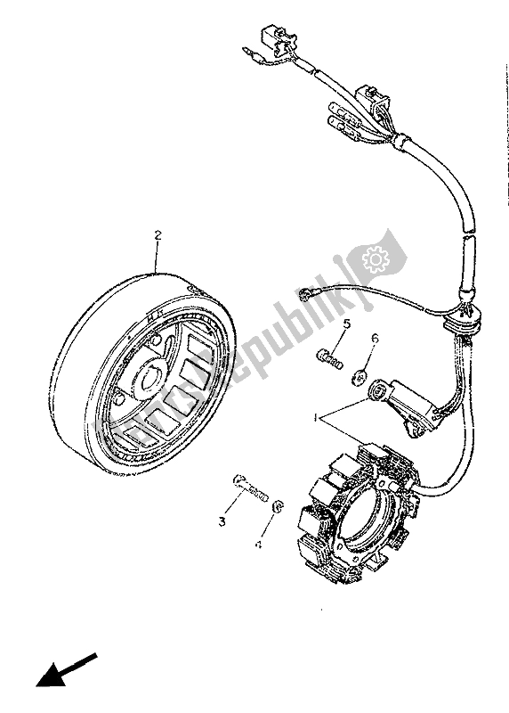 Todas las partes para Generador de Yamaha XT 600 1986