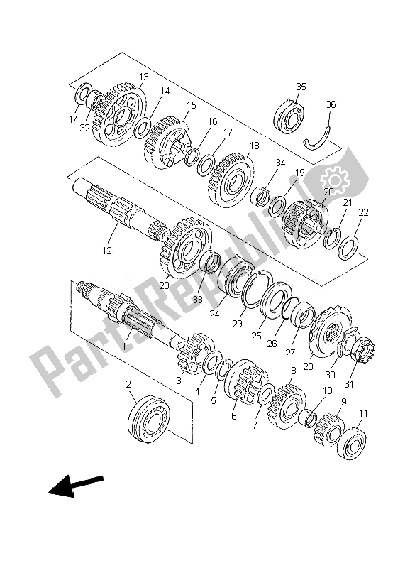 Alle onderdelen voor de Overdragen van de Yamaha XJR 1300 2010