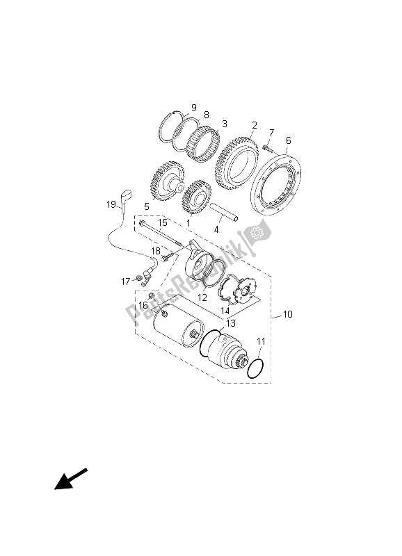 Wszystkie części do Rozrusznik Yamaha BT 1100 2003