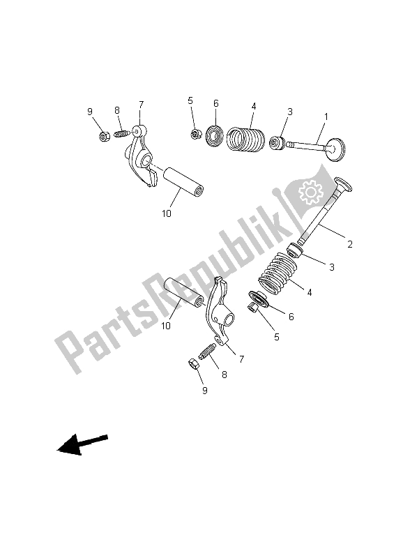 All parts for the Valve of the Yamaha TT R 90E 2006