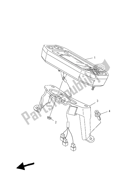 All parts for the Meter of the Yamaha YFM 450 FWA Grizzly 4X4 2014