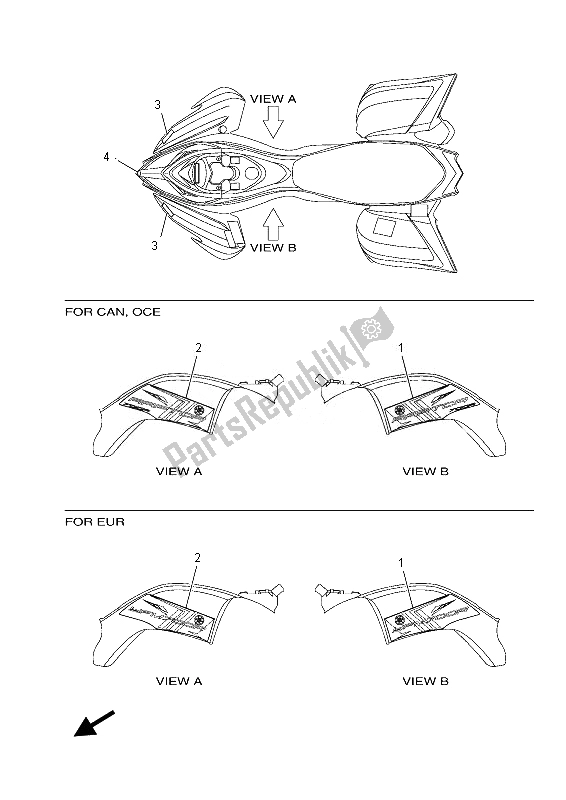 Toutes les pièces pour le Graphique du Yamaha YFM 700 RD 2013