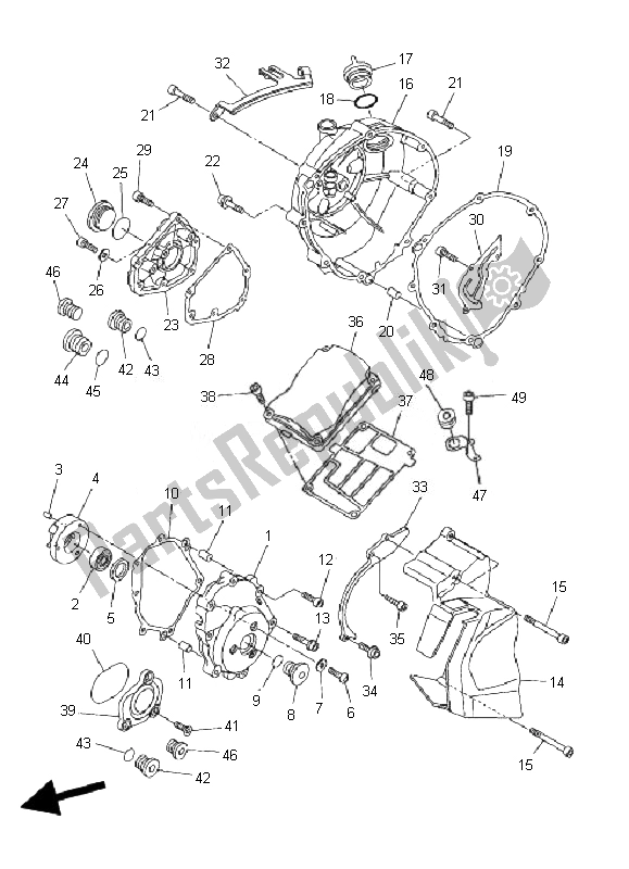 Tutte le parti per il Coperchio Del Carter 1 del Yamaha FZ1 S Fazer 1000 2007