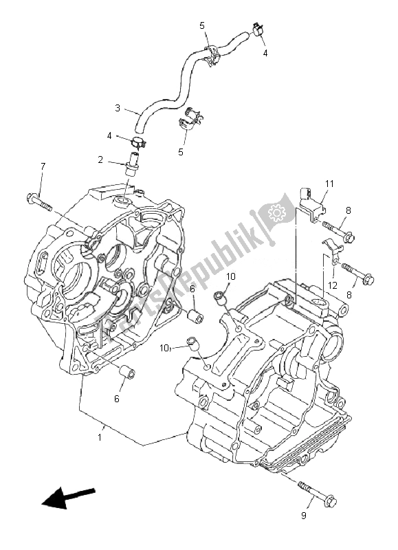 Tutte le parti per il Carter del Yamaha TT R 125E SW LW 2007