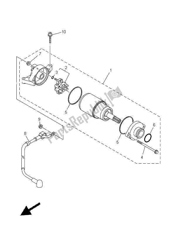 Toutes les pièces pour le Demarreur du Yamaha XT 1200 ZE 2014