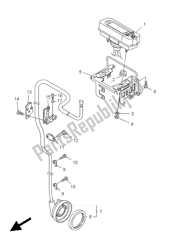 Alle onderdelen voor de Meter van de Yamaha WR 250F 2013