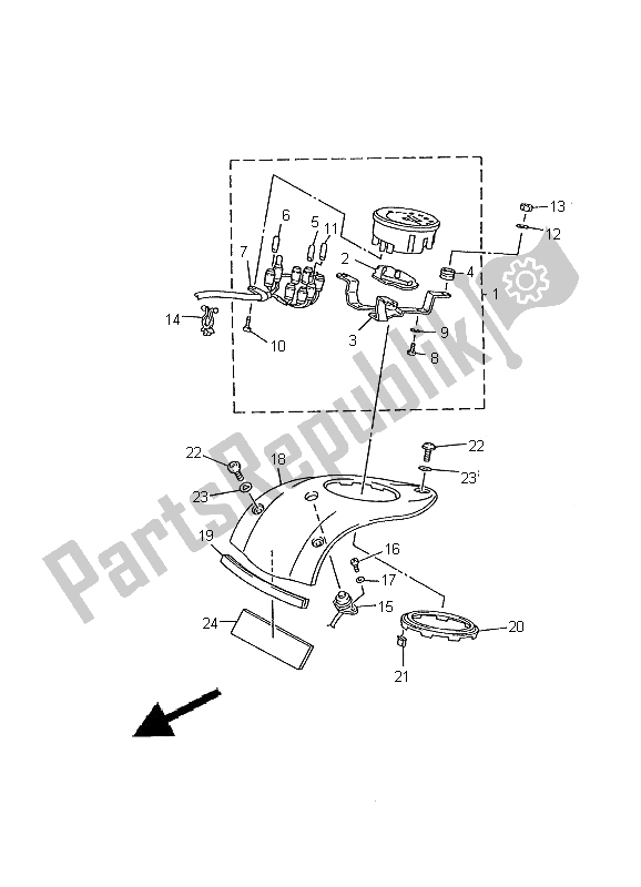 Tutte le parti per il Metro del Yamaha XVZ 1300A Royalstar 2000