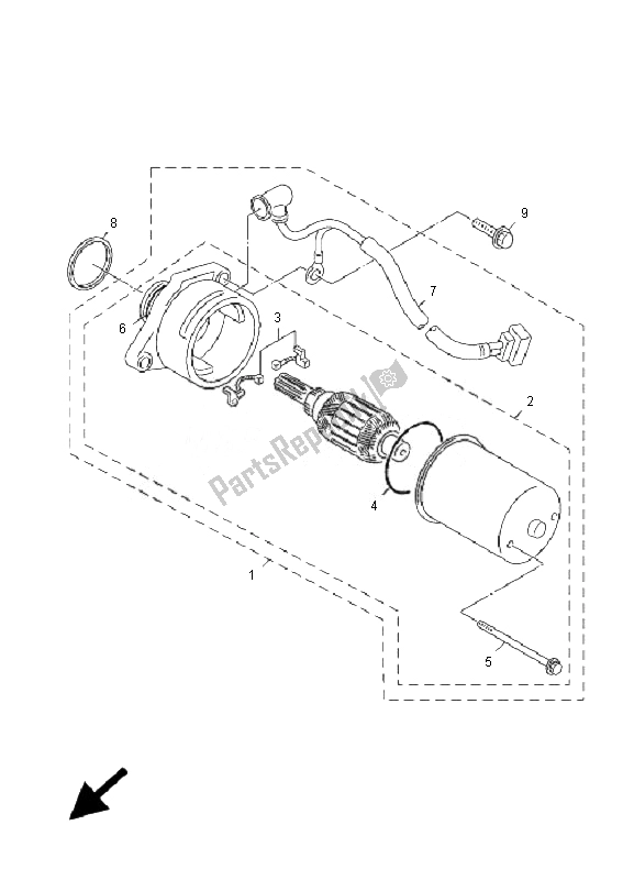 Alle onderdelen voor de Motor Starten van de Yamaha XF 50E Giggle 2007