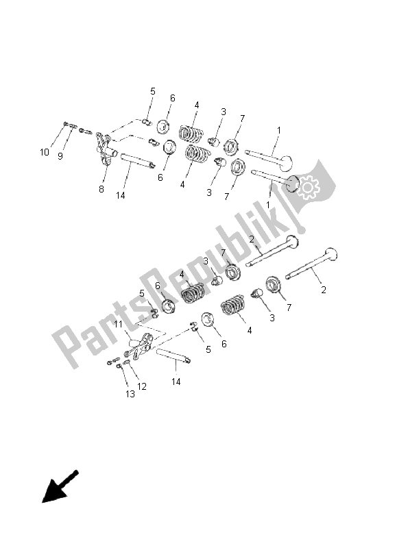 Wszystkie części do Zawór Yamaha YP 125R Skycruiser 2006
