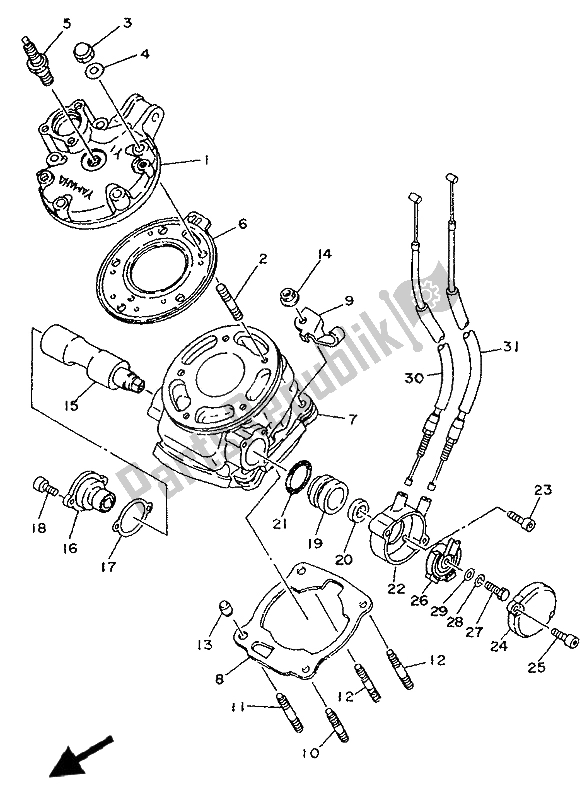 Wszystkie części do Cylinder Yamaha TZR 125 1993