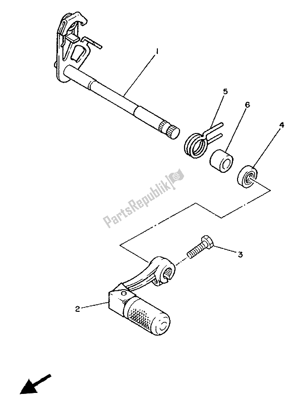 Toutes les pièces pour le Arbre De Changement du Yamaha YZ 125 1986