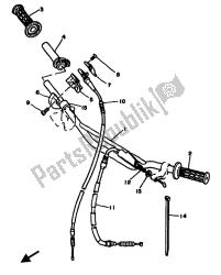 stuurhendel en kabel