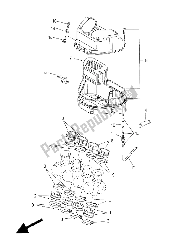 Tutte le parti per il Presa del Yamaha YZF R1 1000 1998