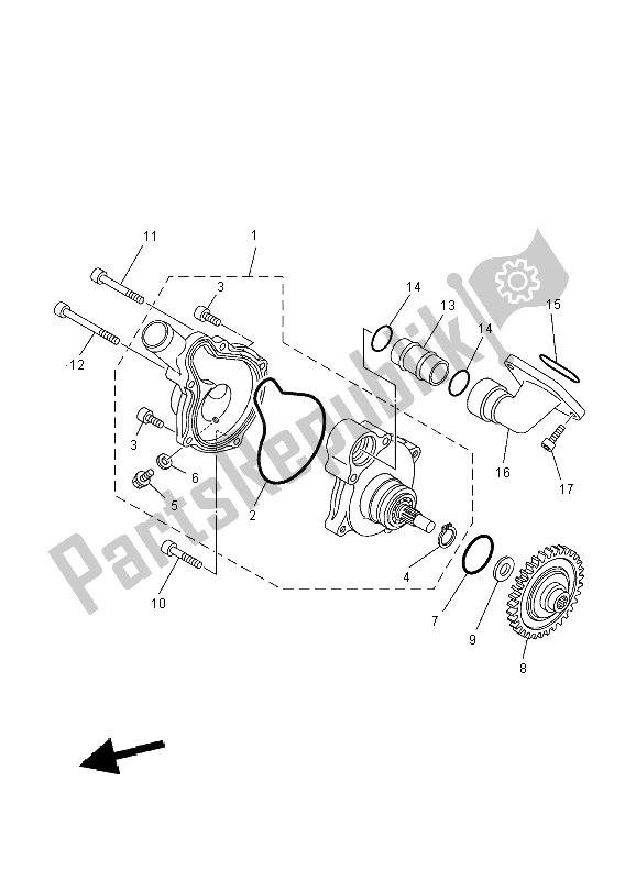 Todas las partes para Bomba De Agua de Yamaha TDM 900 2002