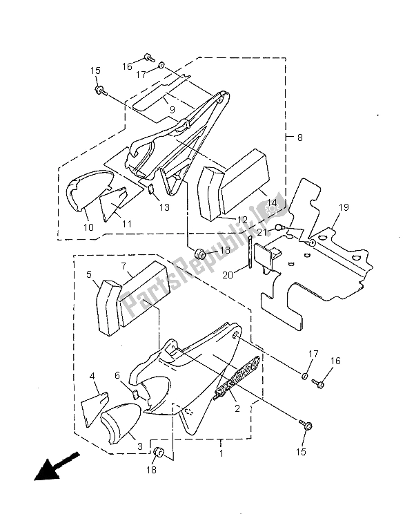 Wszystkie części do Boczna Ok? Adka Yamaha XJR 1300 1999