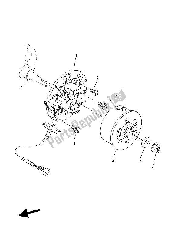 Todas as partes de Gerador do Yamaha YZ 250 2006