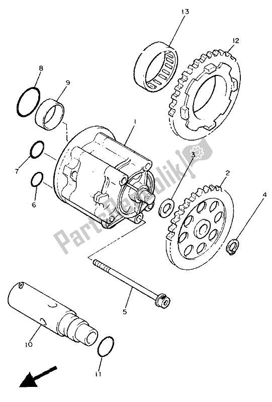 Toutes les pièces pour le La Pompe à Huile du Yamaha FJ 1200 1988