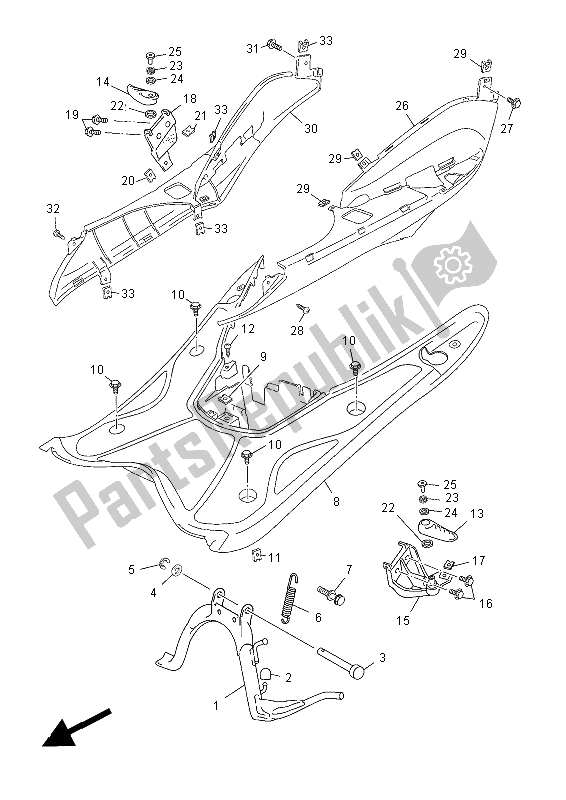 Todas las partes para Soporte Y Reposapiés de Yamaha YN 50 FMU 2014