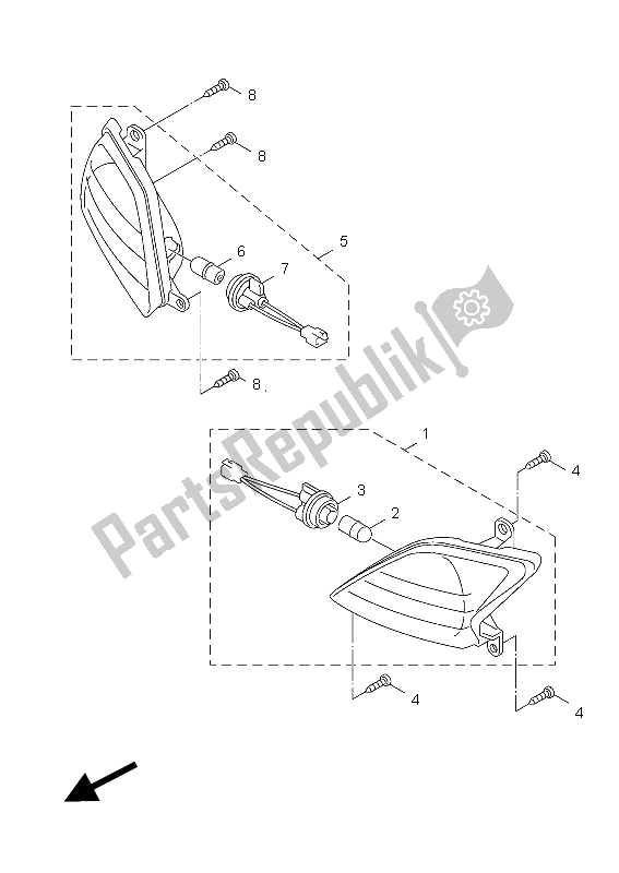 Alle onderdelen voor de Knipperlicht van de Yamaha NXC 125 EA 2012