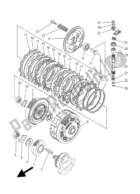 Alle onderdelen voor de Koppeling van de Yamaha XT 660X 2014