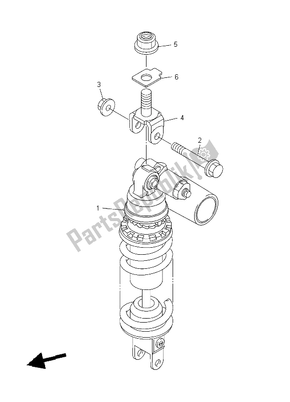 Tutte le parti per il Sospensione Posteriore del Yamaha YZF R6 600 2009